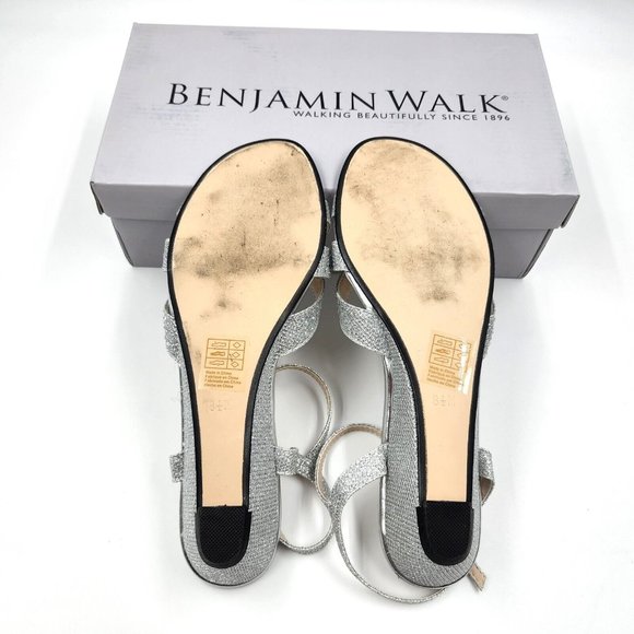 TOUCH UPS Women's Silver Lena Wedge Sandal Size US 8.5M - Picture 5 of 5